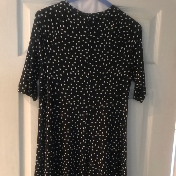 3 DOTS BLACK & WHITE POLKA DOT COTTON DRESS S - Picture 5 of 5